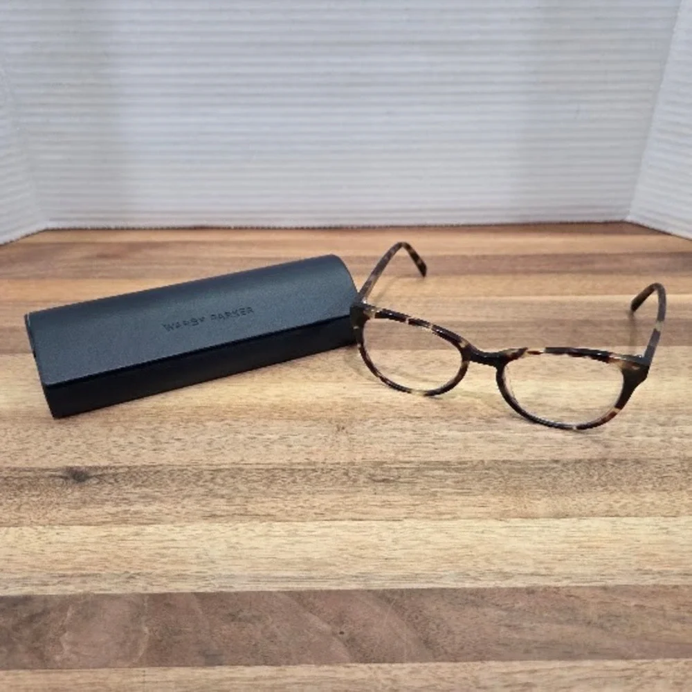 Warby Parker Eyeglasses Women Tortoise Shell Cat Eye Frames Only With Case